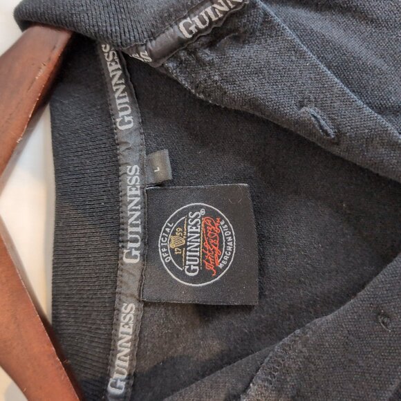 Official Guinness Merchandise Men's Black Polo Dublin Short Sleeve, Size Large - Picture 6 of 8